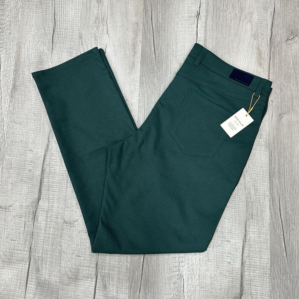 NWT Peter Millar eb66 Pants Mens 38x32 Green Five-Pocket Performance Golf $168